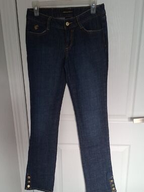 Rocawear Dark Blue Straight Leg Jeans with‎ Button Cuff